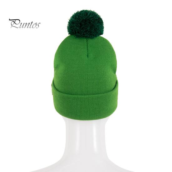 St Patrick Day Accessories St. Patrick's Shamrock Hat Irish Cuffed Pom Knit Green Celtic Knot Sequins Clover Skull Cap for Women Men Party Costume