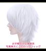 CaseEden Cosplay Wig, Short, 30cm, Heat-Resistant, Silver, White-Silver, Silvery-White, Includes 2 Wig Nets