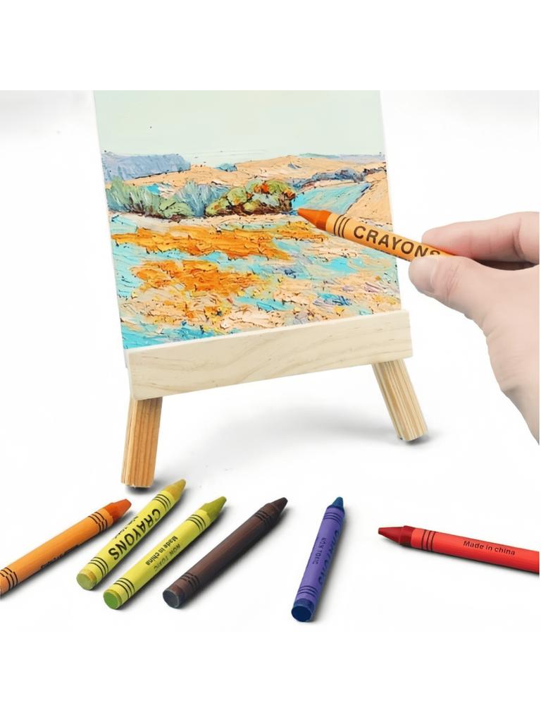 6/8/12/24Pcs Children's Art Painting Colored Crayons, Oil Pastels, Children's Non-Messy Hand Art Supplies for Kindergarten