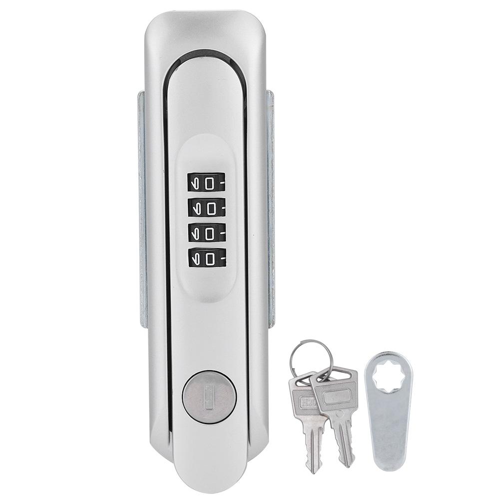 Zinc Alloy Cabinet Door Password Coded Lock with Keys for Home Office Hospital SchoolBlack