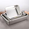 Pet stainless steel extra large cat litter box, heightened cat-proof toilet, splash-proof and easy to clean