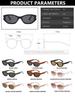 Retro Cat Eye Sunglasses Women Narrow Frame Designer Rivet Punk Gradient Lens Vintage Summer Eyewear