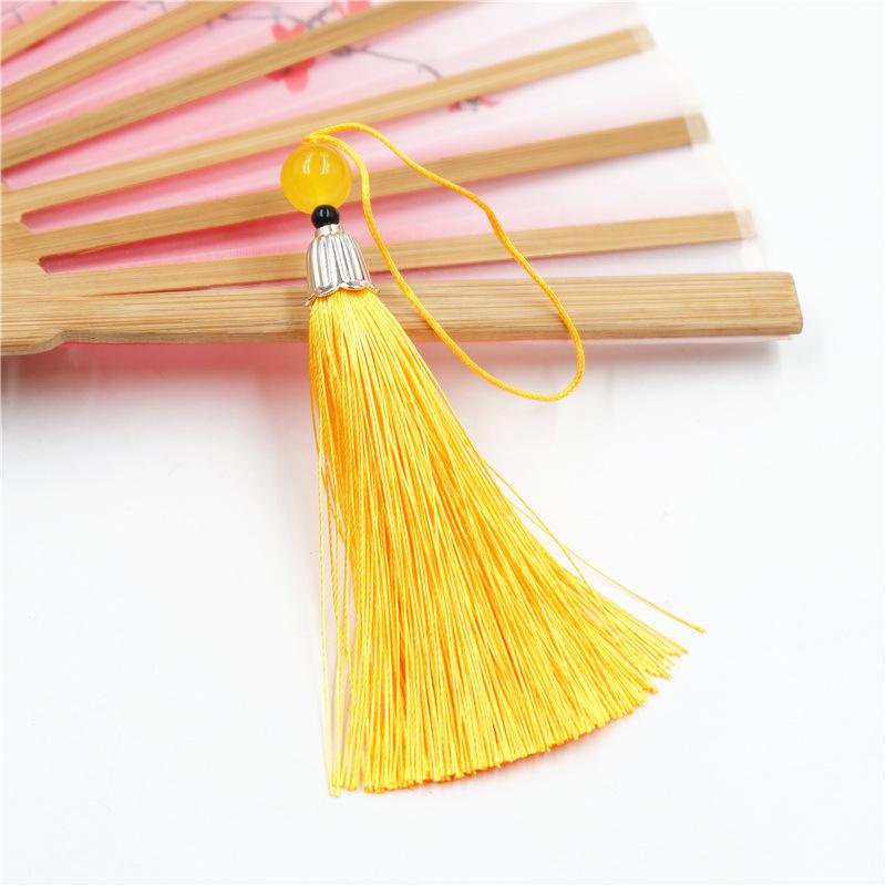 

Антикварный DIY Длинный бахромчатый материал для ушей, большой, подвеска в виде китайского узла, головной убор, подвесные украшения для ушей из ледяного шелка 8 & Golden & & золотистый