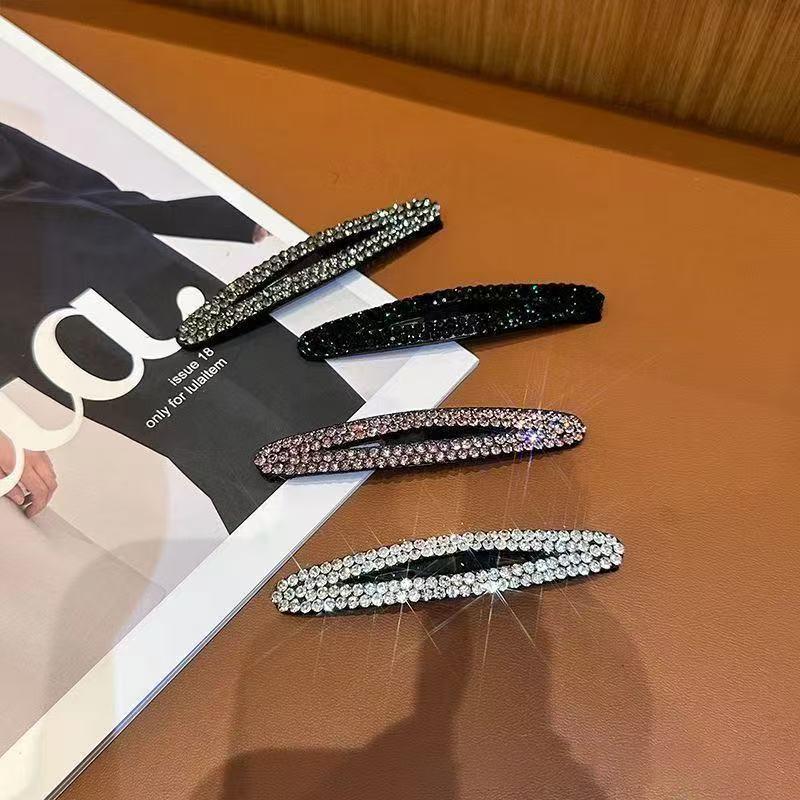 1/4pcs water diamond hair clip for bangs, bb clip for women's head accessories, temperament and versatile side clip