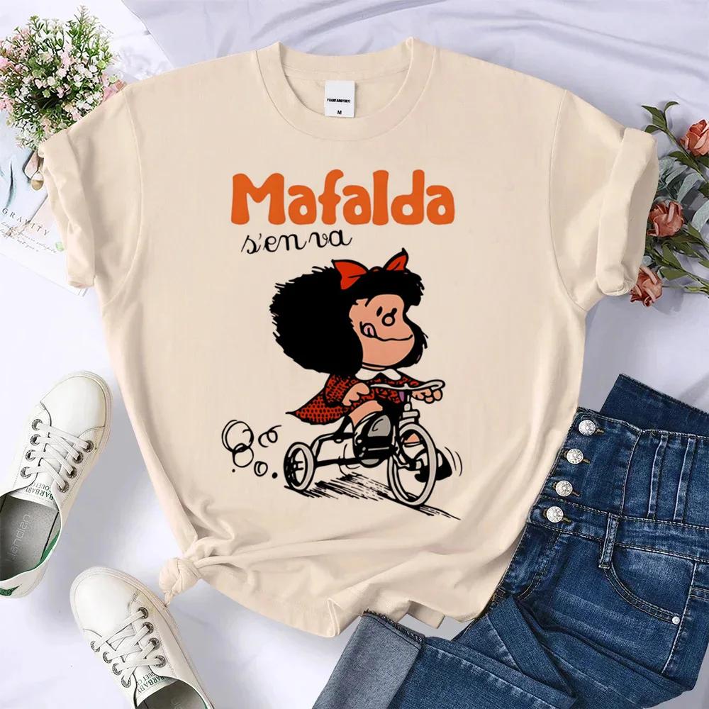 Mafalda Tshirt Women Harajuku T-shirts Female Anime Clothing