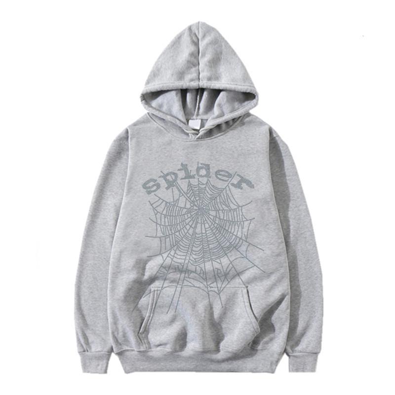 Sudadera Unisex con Telaraña y Pedrería Caliente: Sudadera Estilo Cantante Europeo y Americano para Primavera y Otoño