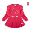 Korean Kids Rabbit Ruffle Outfit Set Girls Pink Flare Top Pants 2pcs Korean Design Children Clothes