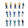 5Pcs 1:64 Scale People Figures Layout Decoration Landscape Decor Collection
