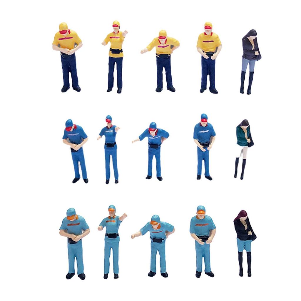 5Pcs 1:64 Scale People Figures Layout Decoration Landscape Decor Collection