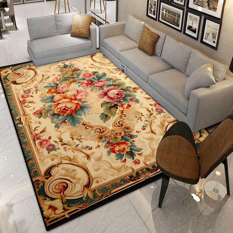Retro European Style CARPET FOR LIVE ROOM Decoration Bedroom Washable Cloakroom Lounge Rug Non-slip Coffee Tables Mat Floor Mats