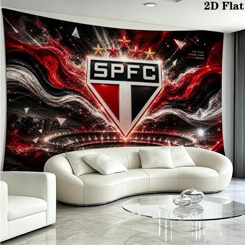 Sao Paulo FC Wall Tapestry Aesthetic Wall Hanging Printed Fabric Blanket Decorative Tapestries for Bedroom Living Room Home Decor