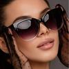 Retro Fashion Cat Eye Sunglasses Women Brand Sun Glasses Gradient Lens Simple Wide Leg Design Unisex Female Shades Uv400