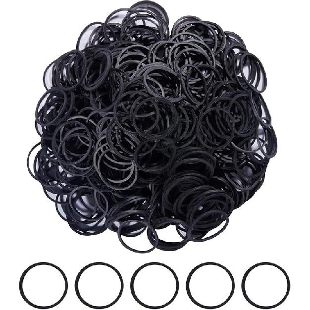 AMUU Rubber Bands Mini 1200pcs Yellow Small Rubber Band Mini Soft Elastic Bands for Braids Hair Diameter 16mm Rubber Bands for Office Supplies School