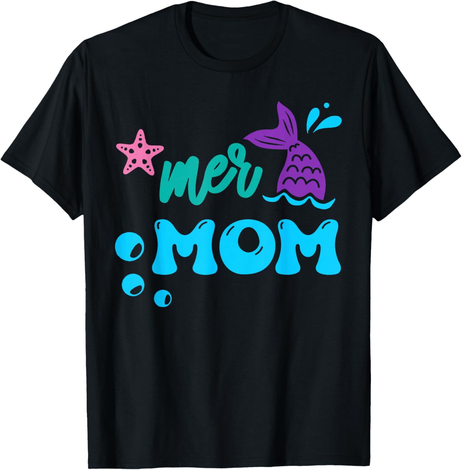 Mer Mom Mermaid Shirt Matching Family Gifts T-Shirt S разноцветный
