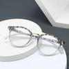 Unisex Fashion Photochromic Reading Glasses Women'S Retro Oval Frame Farsighted Glasses Anti-Blue Light Color Changing Glasses