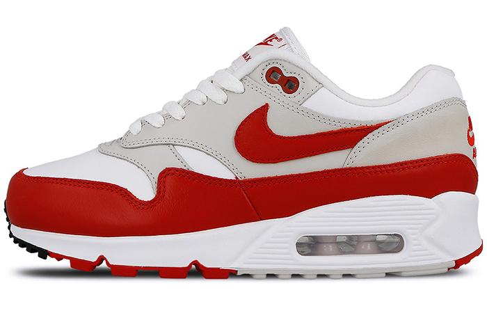 

Nike Air Max 90/1 White University Red Women s AQ1273-100 38.5