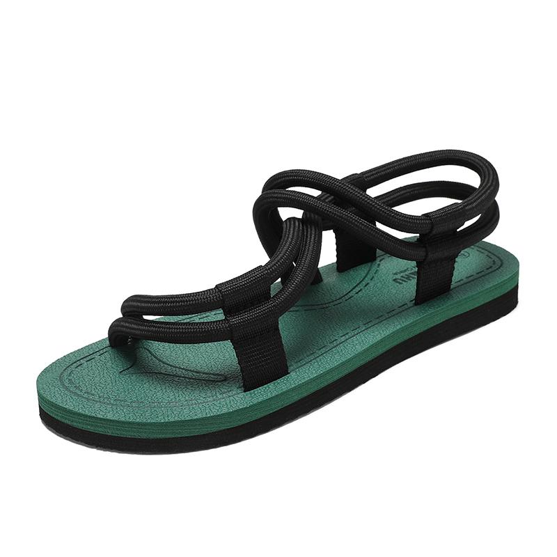 

Мода 2025 Новая летняя мода Мужские сандалииРимские Уличные Пляжные Удобная обувь Шлепанцы На плоской подошве С открытым носком Спортивные тапочки 39