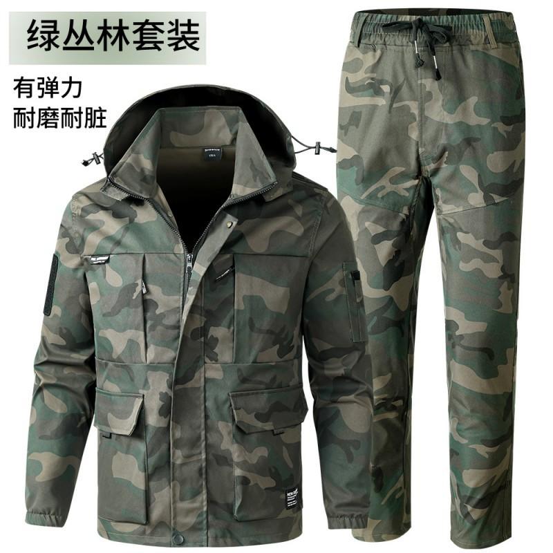 

Camouflage Suit Men s Outdoor Casual Elastic Work Labor Protection Wear-resistant Multi-pocket Strong Tooling 165 yards recommended 90-110 kg