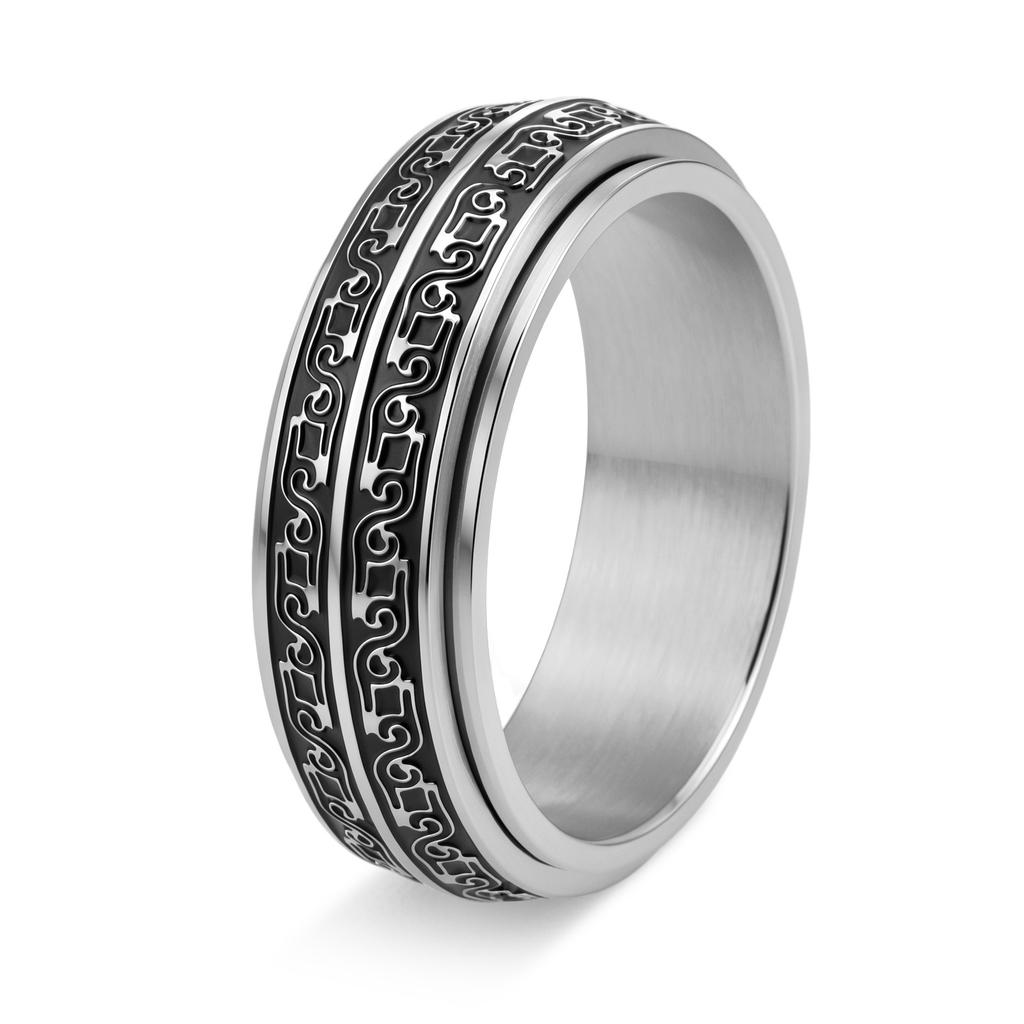2026 Retro Beast Body Curl Pattern Rotatable Ring Neutral Male Chinese Style Element Guochao Ring
