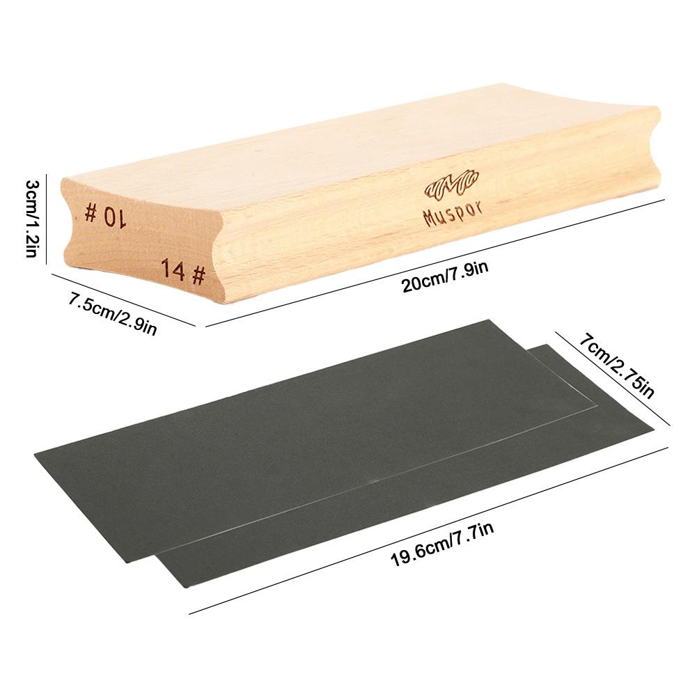 Wooden Radius Sanding Block With Sandpaper Guitar Bass Fret Leveling Fingerboard Luthier Radius Sanding Block Leveling Tool