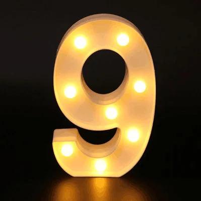 Decorative Letters Alphabet Letter LED Lights Luminous Number Lamp Decoration Battery Night Light Party Baby Bedroom Decoration
