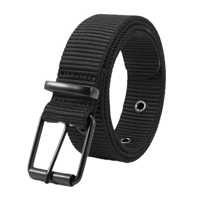 Men's Pin Buckle Nylon Canvas Belt: Versatile, Trendy, and Durable for Outdoor Activities and Jeans