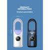 Ventilatore Portatile Aria Condizionata, Ventilatore a Torre USB, Ventilatore da Scrivania Senza Pale - Raffreddamento a Nebbia d'Acqua, Luce Ambientale LED a Sette Colori, Timer e Spegnimento Intelligente