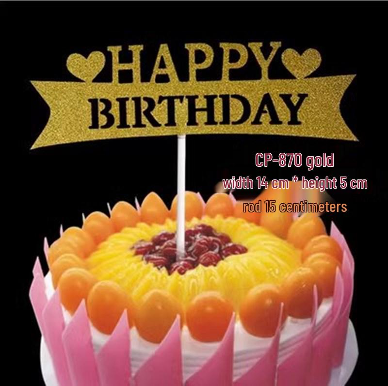 30-Piece Kraft Paper Cake Toppers: Happy Birthday Stars & Hearts