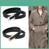 Trendy New Buttoned Waist Belt Korean Student Simple Versatile Denim Dress Long Shirt Decoration Belt Gold Silver Buckle