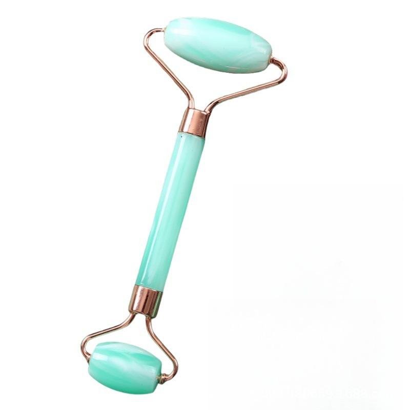 Heart-Shaped Rose Quartz Dual Roller & Massage Board Set - Non-Jade White Facial Tool