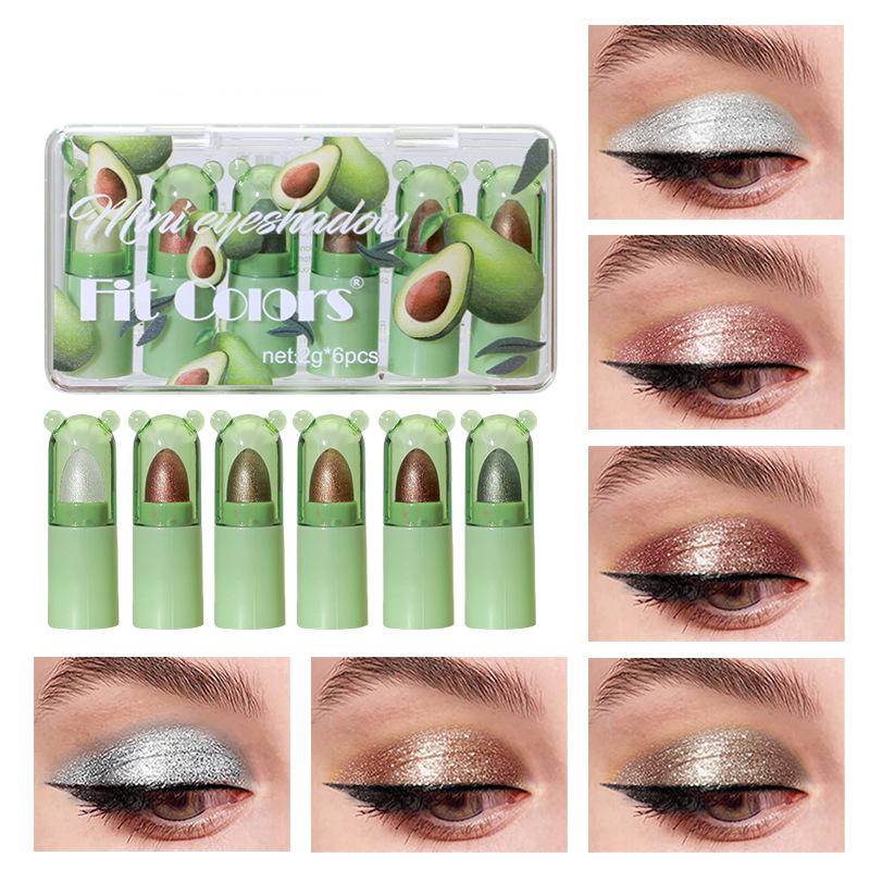 6-color Mini Multifunctional Lipstick Set Matte Mist Lipstick Color Blush Blush Pearl Eyeshadow
