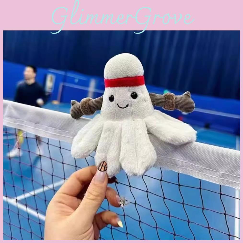 Unique Creative Badminton Plush Keychain Soft Doll Adorable Accessory Bag