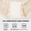 Women Spring and Autumn New Pure Cotton Antibacterial Crotch Pregnancy No Trace High Waist Belly Triangle Briefs