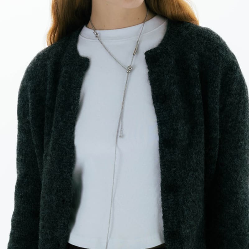 Pearlymore Chain Slide Ball Point Necklace_PM24N003WT