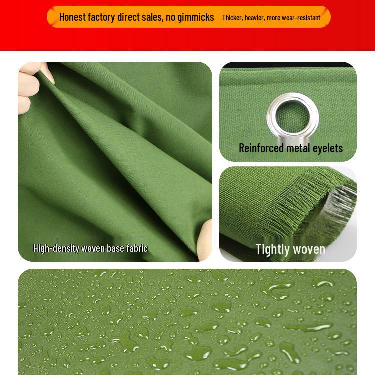 Verdickte wasserdichte Canvas-Plane: Langlebige, sonnen- und regenfeste Abdeckung für Fahrzeuge und Waren