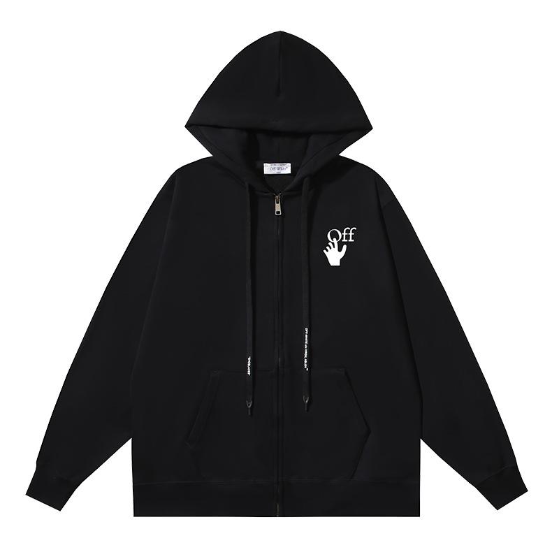 1029 Off-White 2026 Autumn New Gradient Arrow Pattern Printed Men's and Women's Zipper Hoodie