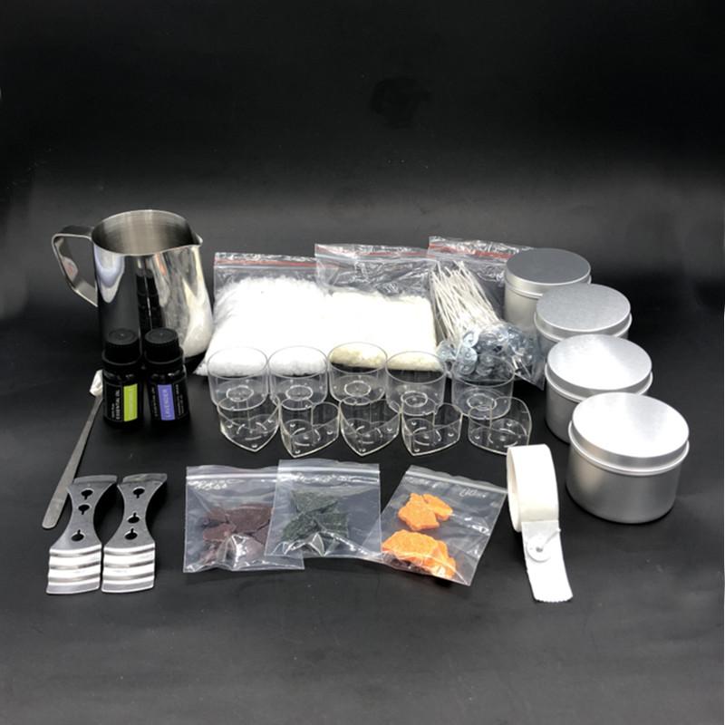 1 Set Candle Making Kit Pouring Pot Wicks Sticker DIY Candle Fixator Craft Tools Diy Handmade Wax Candles with for Wedding Party