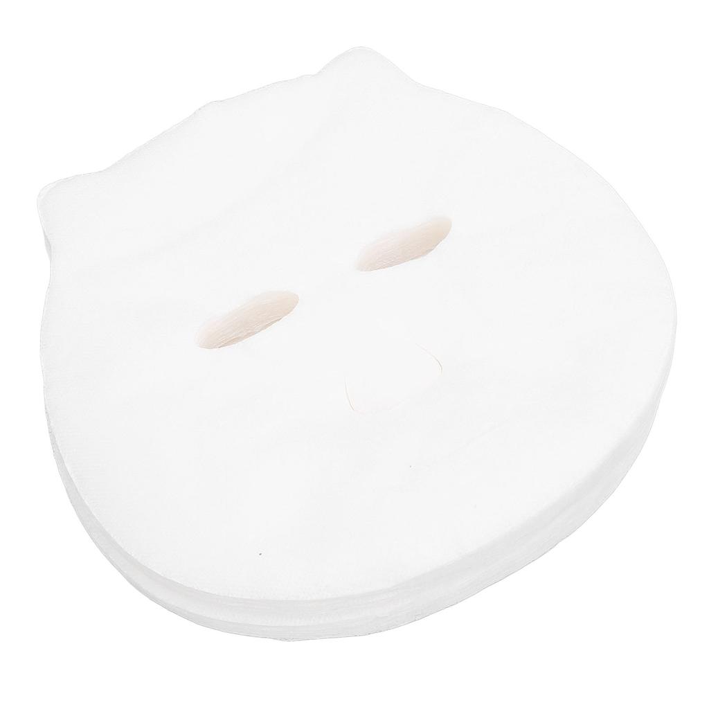 100 Pcs Kids Pre Cut Face Paper Sheets Disposable Wet Compress Cotton Ghost Face Facial Paper Sheet for Baby 15.5 X 14cm