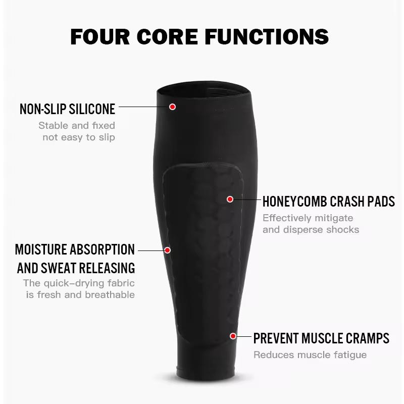 Soccer Protection Tibia Ski With Honeycomb Pad Sports Shin Splints Calf Protection Sleeve Trail Running Leggings Football Socks