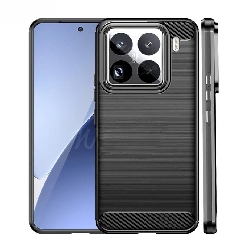For Xiaomi 15 Pro Case Shockproof Anti-knock Soft Silicone Carbon Fiber Back Cover For Xiaomi 15 Pro Case For Xiaomi 15 Pro Case
