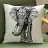 Wild Animal Style Decorative Cushion Cover African Zebra Elephant Giraffe Cotton Linen Square Throw Pillowcase Cojines 45X45Cm