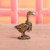 Solid Copper Small Scarf Goose Tea Pet Ornament Ancient Brass Figurine for Meditation Space Home Decor