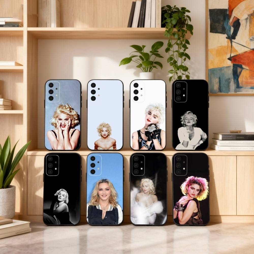 M-Madonna Ciccone Phone Case For Samsung S25,24,23,22,30,21,10,9,Ultra,Plus,Lite,FE,4,5 G Soft Black Case
