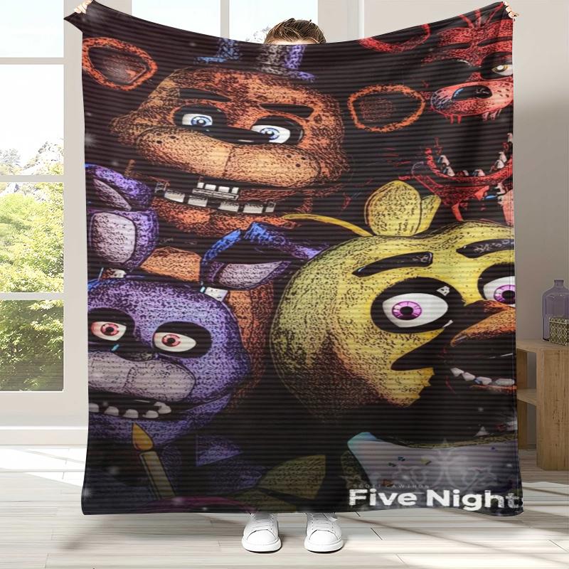 Coperta in Flanella Horror Freddy F-FNAF Games, Coperta in Peluche Calda Ultra Morbida per Casa Camera da Letto Letto Divano Ufficio Campeggio Picnic