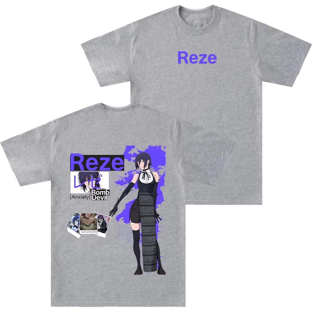 Reze Graphic T Shirt Cartoon Print Tshirts Japanese Anime Cotton Tshirt Harajuku Men Women Springsummer Clothes Y2k Tees