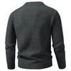 Maglione-cappotto casual da uomo per primavera e autunno, tinta unita, monopetto, scollo rotondo, cardigan lavorato a maglia, moda uomo, cardigan, capospalla