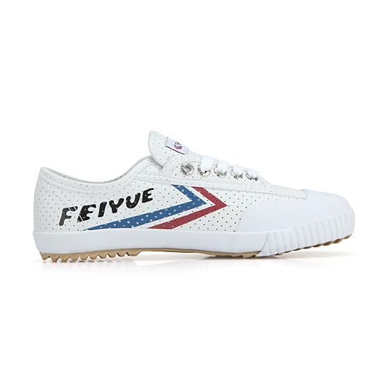 Feiyue Fe Lo Klasyczne/Białe Perforowane Gładkie/Fu100077