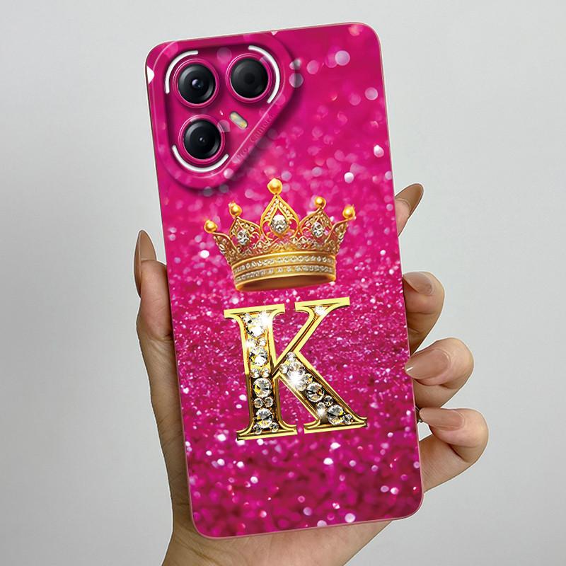 For Tecno Pova 7 Pro Ultra 5G Case Luxury Crown Letter Silicone Soft Phone Case For Tecno Pova7 Pro Ultra Shockproof Back Covers