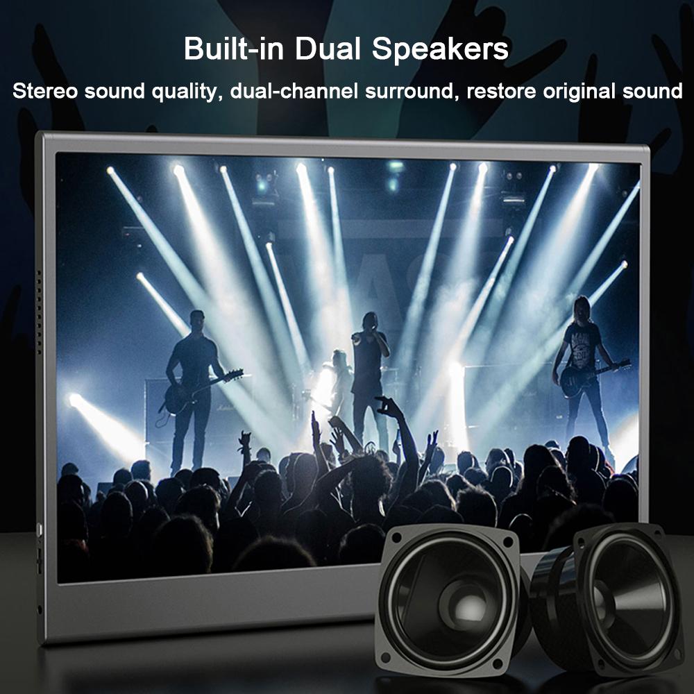 15.6 Inch Portable Monitor IPS Screen 1920*1080 Resolution 170degrees  Wide Viewing Angle 60Hz Refresh