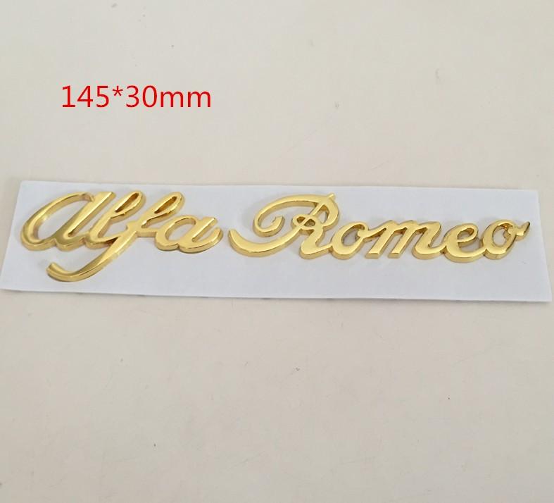 For Alfa Romeo 2026 Hot Sticker 1pcs 3D Metal forAlfa Romeo Car letter Side Fender Emblem Rear Tail Trunk Badge Sticker Decal St